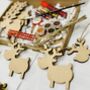 Personalised Reindeer Bunting Wooden Paint Craft Kit, thumbnail 1 of 12