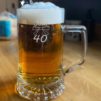 Personalised Tankard Engraved For 40th Birthday Gift, 3 of 5