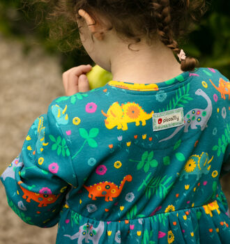 Dinosaur Dress For Girls | Certified Organic Cotton, 4 of 10