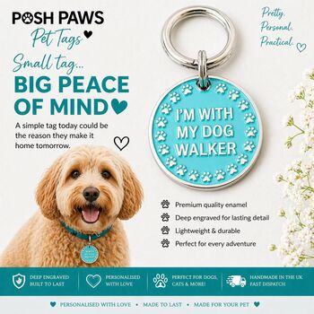 25mm I'm Chipped And Loved Pet ID Tag, 3 of 4