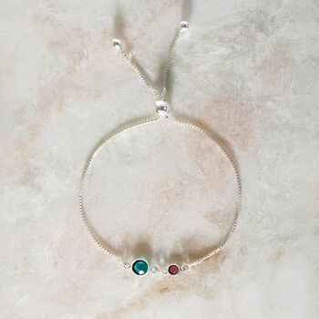 Mother And Child Birthstone Sliding Bracelet, 5 of 12