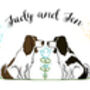 Two Springer Spaniels Personalised Dogs Gift Print, thumbnail 3 of 4