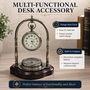 Personalised Bronze 1st Anniversary Desk Clock With Compass, thumbnail 3 of 12