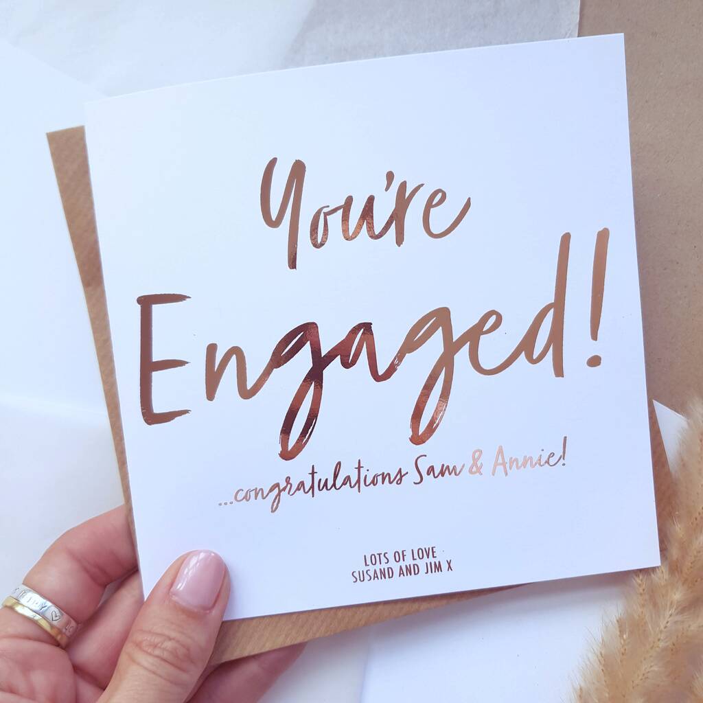 You’re Engaged! Personalised Engagement Card, 1 of 4