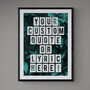 Custom Vintage Style Leaf Print Quote Art, thumbnail 4 of 7