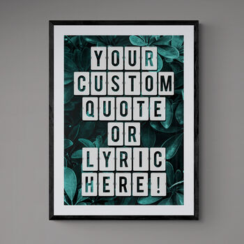 Custom Vintage Style Leaf Print Quote Art, 4 of 7