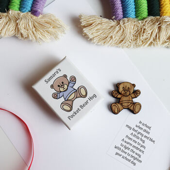 Personalised Bear Hug In A Box Back To School Token, 4 of 10
