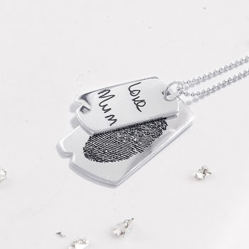Pet Memorial Ashes Or Hair Double Dog Tag Necklace, 4 of 4