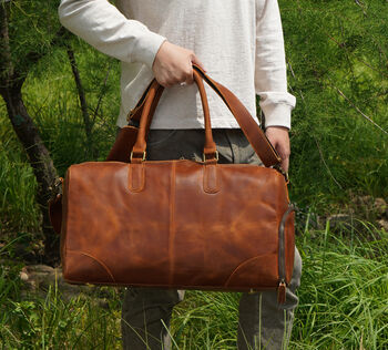 Worn Look Leather Boot Bag, 5 of 12