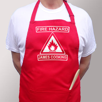 Personalised Fire Hazard Apron, 3 of 3