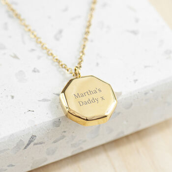 Personalised Men's Infinity Octagon Pendant Necklace, 2 of 6