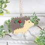 Hedgehogs With Cracker Christmas Tree Decoration, thumbnail 4 of 4