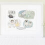 Personalised 70th Birthday Gift Drawing Illustration, thumbnail 5 of 7
