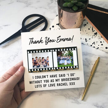 Personalised Wedding Thank You 3D Photo Card, 4 of 8