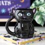 Cute And Creepy Black Cat Halloween Mug, thumbnail 1 of 4
