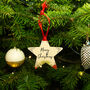 'Merry Christmas' Gold Star Christmas Tree Decoration, thumbnail 3 of 6