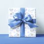Hot Air Balloon Gift Wrapping Paper Available In Blue Or Pink, thumbnail 3 of 11