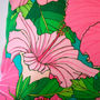 Tropical Hibiscus Cotton Cushion Cover, thumbnail 3 of 9