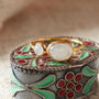 White Moonstone Oval Double Stacking Ring, thumbnail 6 of 11
