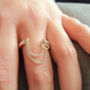 Personalised Charm Ring With Chain, thumbnail 1 of 4