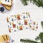 Personalised Cute Christmas Fox Placemat Set, thumbnail 1 of 4