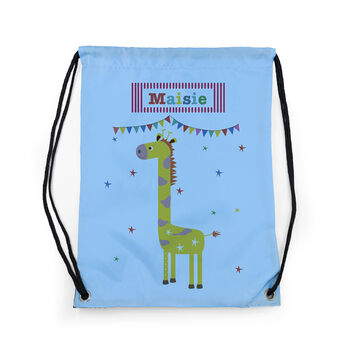 Personalised Children's Giraffe Waterproof Swim Bag, 7 of 8