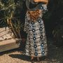 Navy Blue Long Sleeve Viscose Summer Kimono, thumbnail 2 of 4