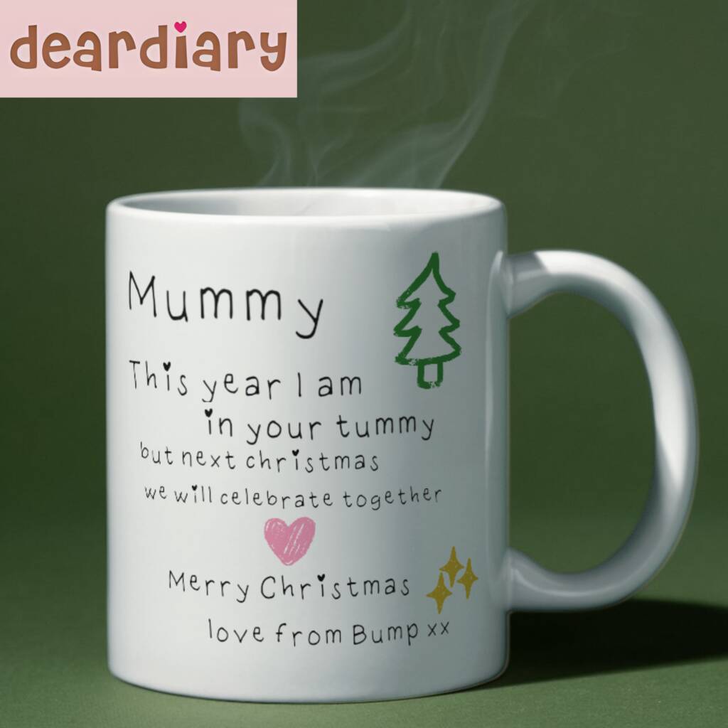 Mummy From Bump Christmas Mug, 1 of 1