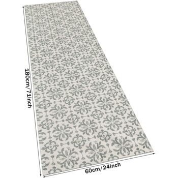 Grey Green Printed Extra Long Cotton Runner, 7 of 7