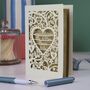 Personalised Papercut Heart Engagement Card, thumbnail 1 of 6
