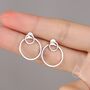 Sterling Silver Double Circle Ear Jacket, thumbnail 2 of 11