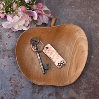 22nd Anniversary Solid Copper Key Ring Gift, 4 of 12