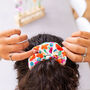 Floral Print Hair Scrunchie, thumbnail 2 of 5