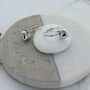 Sterling Silver Hoop With Hanging Heart Earrings, thumbnail 1 of 2