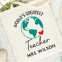 World's Greatest Teacher Tote Bag, thumbnail 1 of 2