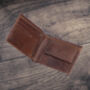Brown Leather Wallet Luxury Italian Leather Bifold Rfid Protected, thumbnail 4 of 9