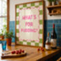 What's For Pudding Kitchen Art Print, thumbnail 1 of 6