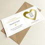 Personalised Wedding Gift Scratch To Reveal Card: Gold Heart Design, thumbnail 3 of 7