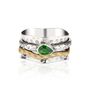 Aura Magic Chrome Diopside Silver Spinning Ring, thumbnail 3 of 8