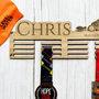 Personalised Wooden Triathlon Medal Display Holder, thumbnail 3 of 6
