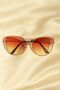 Coral Gradient Tint Butterfly Wire Frame Sunglasses, thumbnail 1 of 4