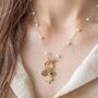 Gold Personalised Birthstone Charm Necklace, thumbnail 1 of 3
