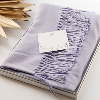 Lilac Tassel Soft Personalised Scarf Or Wrap, 5 of 11