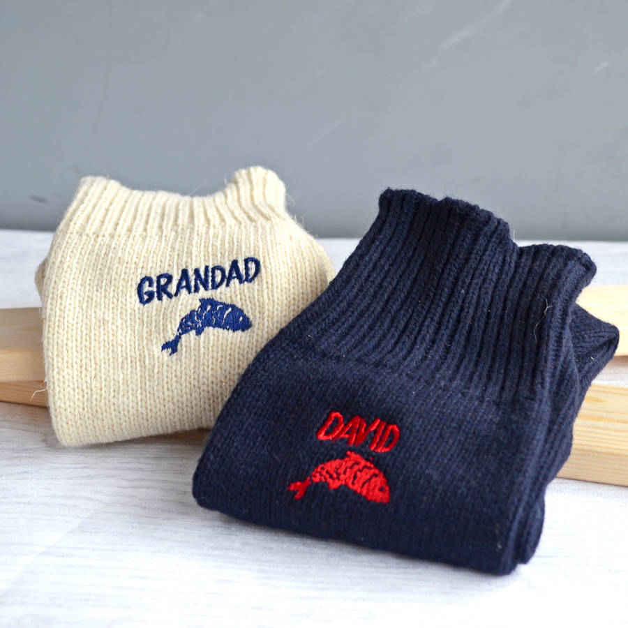 Personalised Embroidered Fishing Socks, 1 of 7