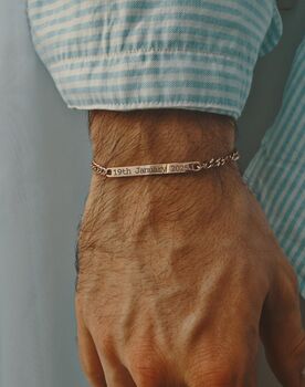 Rose Golden Personalised Chain Bracelet, 5 of 9