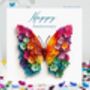 Anniversary Butterfly With Flowery Wings Card, Not 3D, thumbnail 1 of 12