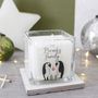 Penguin Family Christmas Scented Square Candle, thumbnail 4 of 5