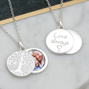 Personalised Family Tree Swing Photo Locket Necklace, 2 of 6