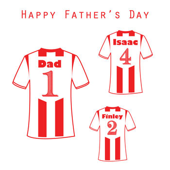 Happy Father's Day/ Step Daddy Football Shirt Card, 2 of 3