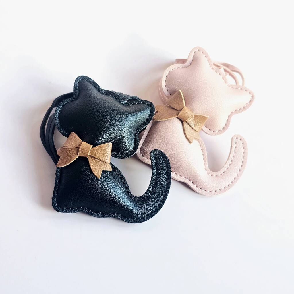 Faux Leather Cat Bag Charm, 1 of 4